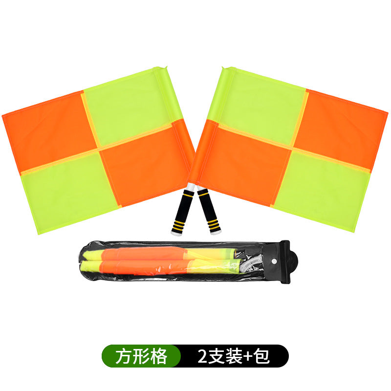 Football Game Sideline Flag Assistant Referee Flag Signal Flag Large and Small Square Football Referee Equipment Signal Flag