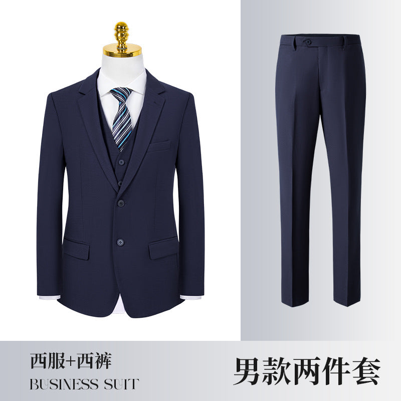 High-End Women's Suit Black Women's Suit Business Formal Gray Professional Women's Pants Suit Blue Haze Blue
