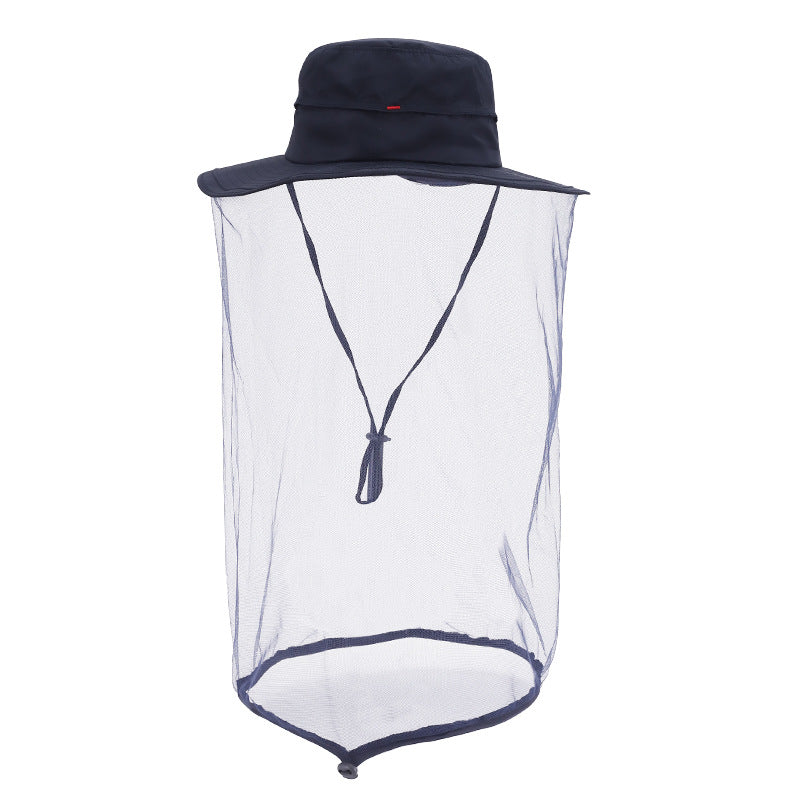 Mesh Hats for Men and Women, Outdoor Sun Protection, Large Brim Hats, Travel Group Purchase, Fisherman Hats, Anti-Mosquito Sun Hats, Amazon Cross