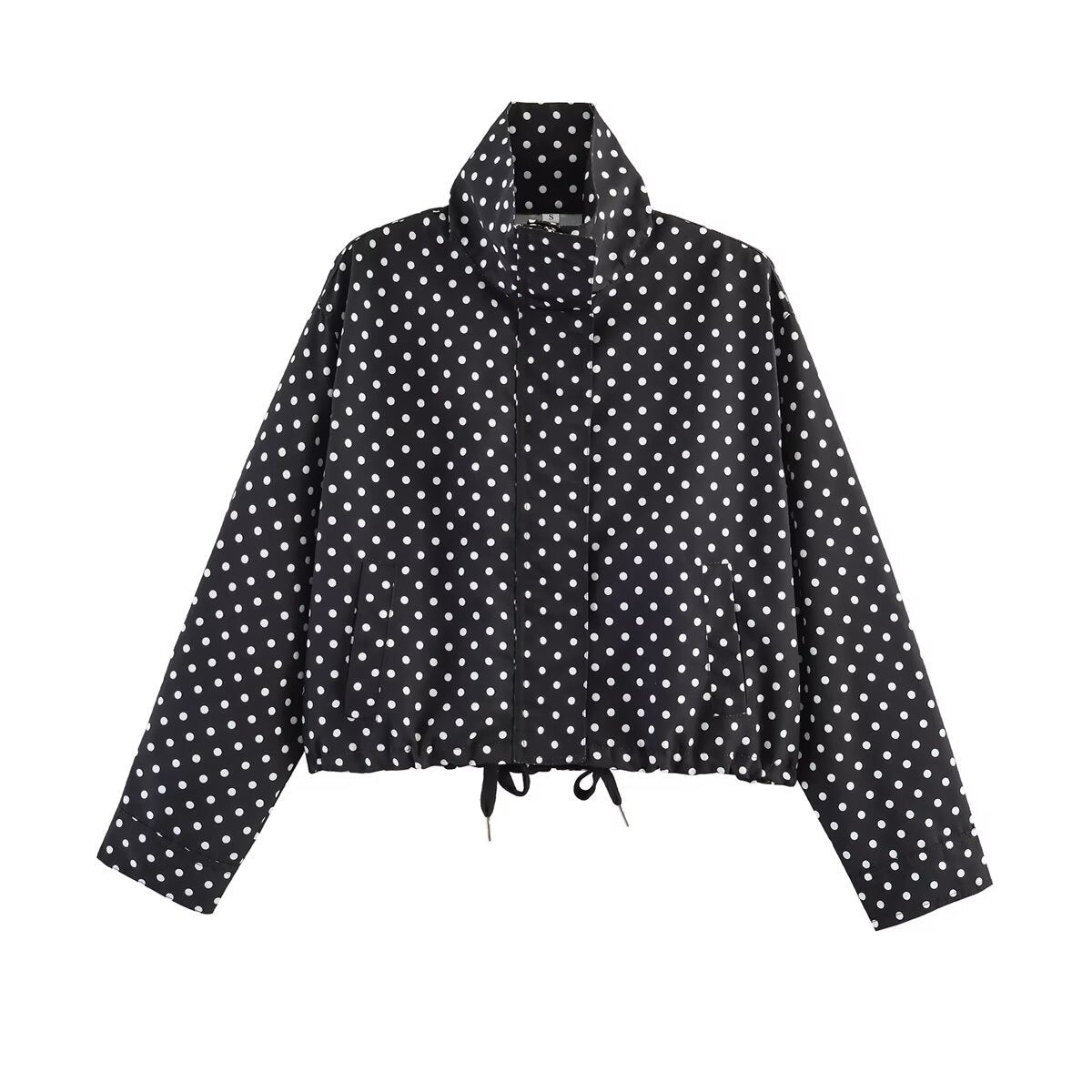 Taop&Za Women's Clothing 2026 Summer New Casual Style Cool and Chic 8-Color Stand-Up Collar Polka Dot Short Jacket