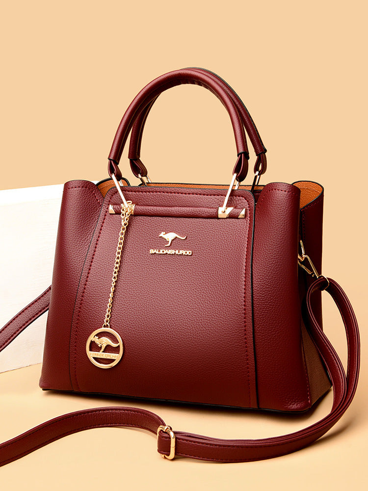Autumn 2024 New Women's Bag Large Capacity Middle-aged Mother's Handbag Simple All-match Large Capacity Women's Shoulder Bag