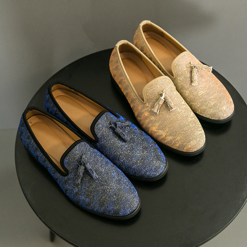 Factory Direct Sales Summer Breathable Men's Shoes Bright Leather Casual Fashion Loafers Men's Cross-Border Large Size Spot Wholesale New Style