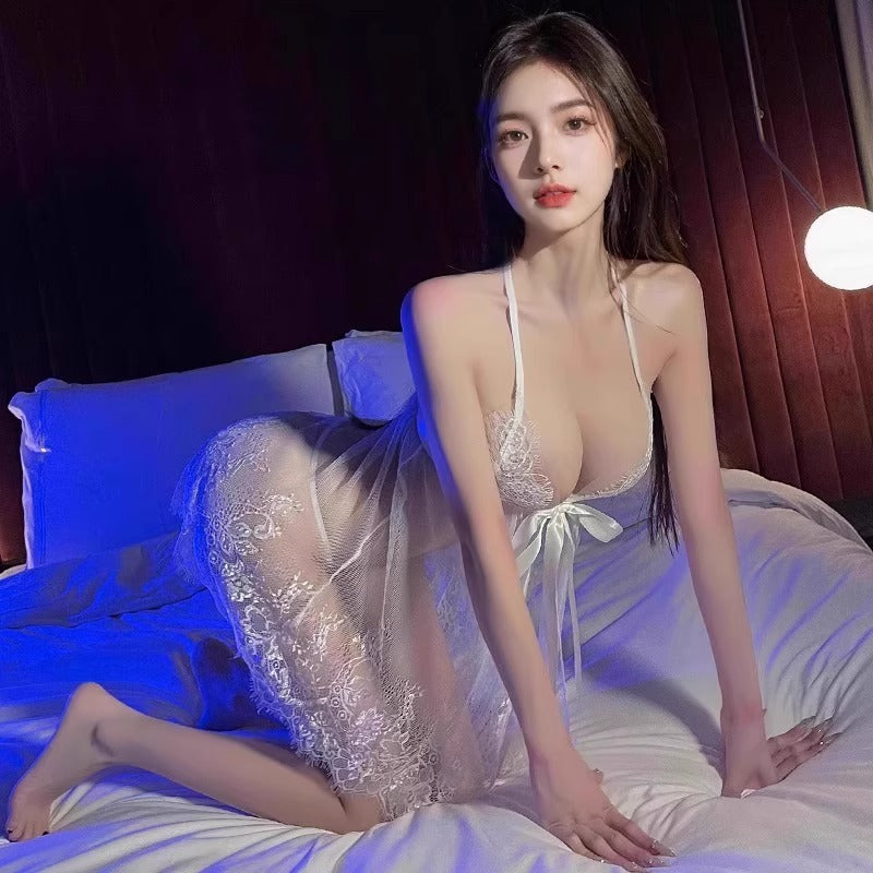 Underwear Women's Sexy High-End Sexy Suspender Nightgown Lace Panties 2024 Hot Style Fashion Large Size Pajamas Set