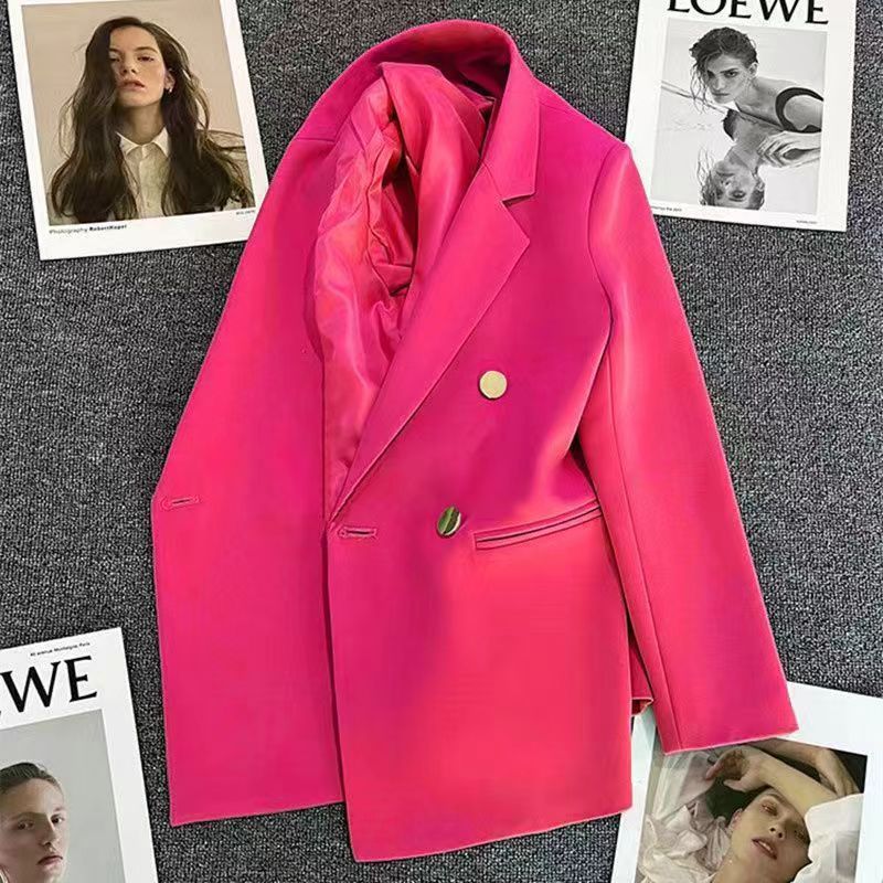 Cross-border Popular Small Suit Commuter plus size Metal Buckle Suit Women Jacket Amazon Women Loose Casual Jacket