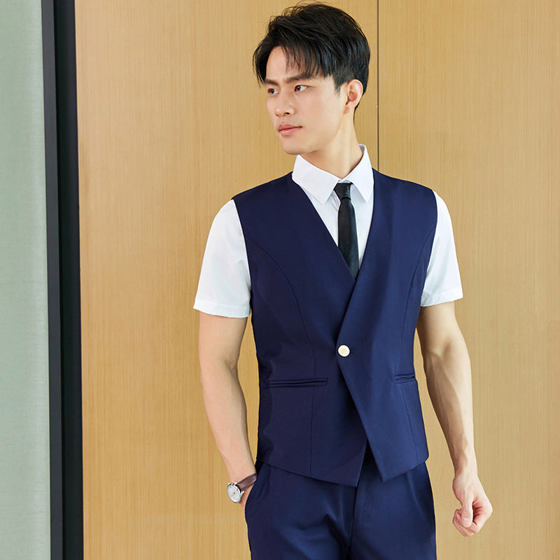 Stewardess uniform professional shirt Women's Spring temperament suit high-end hotel front desk reception work clothes beauty salon work clothes