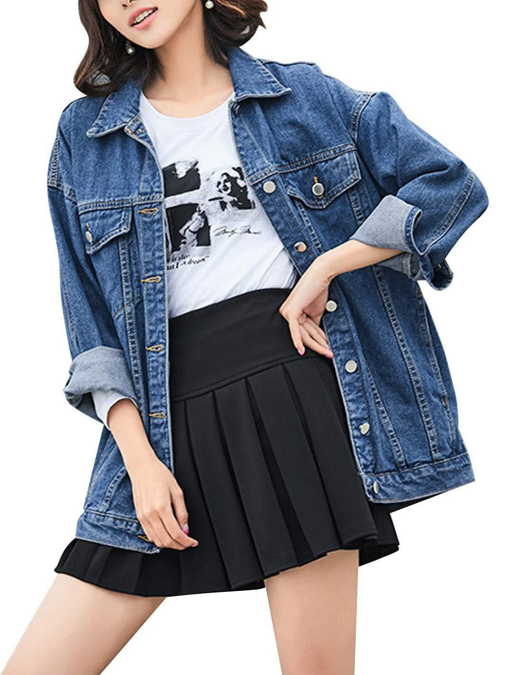 AliExpress cross-border European and American foreign trade women's clothing Amazon spring and autumn new Denim coat women's jacket long sleeve top