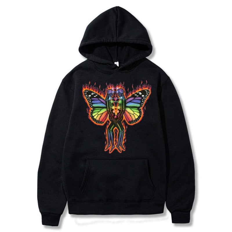 [Cross-border European Code] Skeleton Thermal Imaging Graphic Print Hoodie