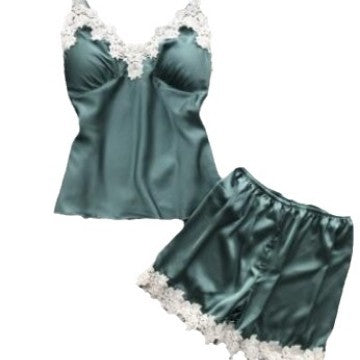 Cross-border Explosions Women's Two-piece Home Pajamas Ins European and American Sexy Women's Underwear Home Pajamas Two-piece Set