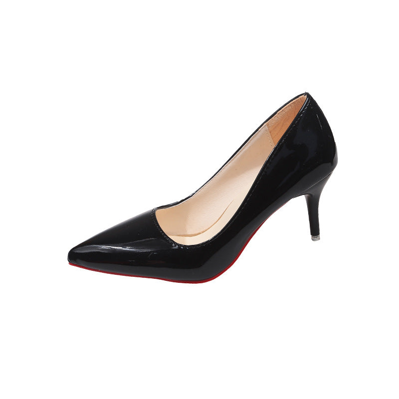 Cross-Border Large Size Women's High Heels 35-43 Size Pure Color Simple Stiletto High Heel Sandals Casual Fashion Shoes for Women