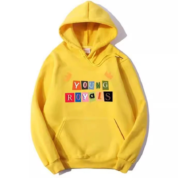 Printed Hoodies for Men and Women, Fleece Sweatshirts, Soft and Plaid Pullover, Loose Warm Hoodies