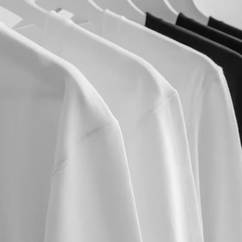 Cotton Heavyweight Long-Sleeved T-Shirt Pure Color Men and Women Same Style Spring & Fall Inner Wear Couple Style Bottoming Shirt