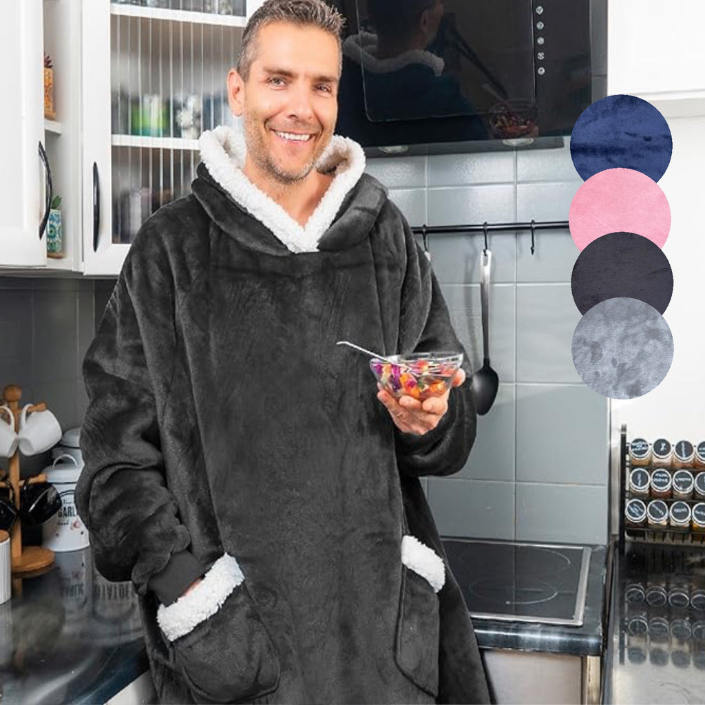 Women's Long-Sleeve Flannel Pajamas, Home Wear, Tv-Friendly, Double Pockets, Can Be Worn Outside, Casual Style, Pullover, Round Neck, Simple and Casual