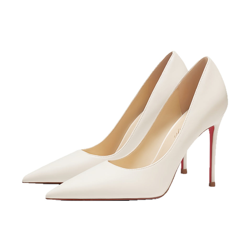 Sheepskin 2026 Spring Women's Single Shoes with Small High Heels, Red Soles, High-End Patent Leather, New Pointed-Toe Professional High Heels Wholesale
