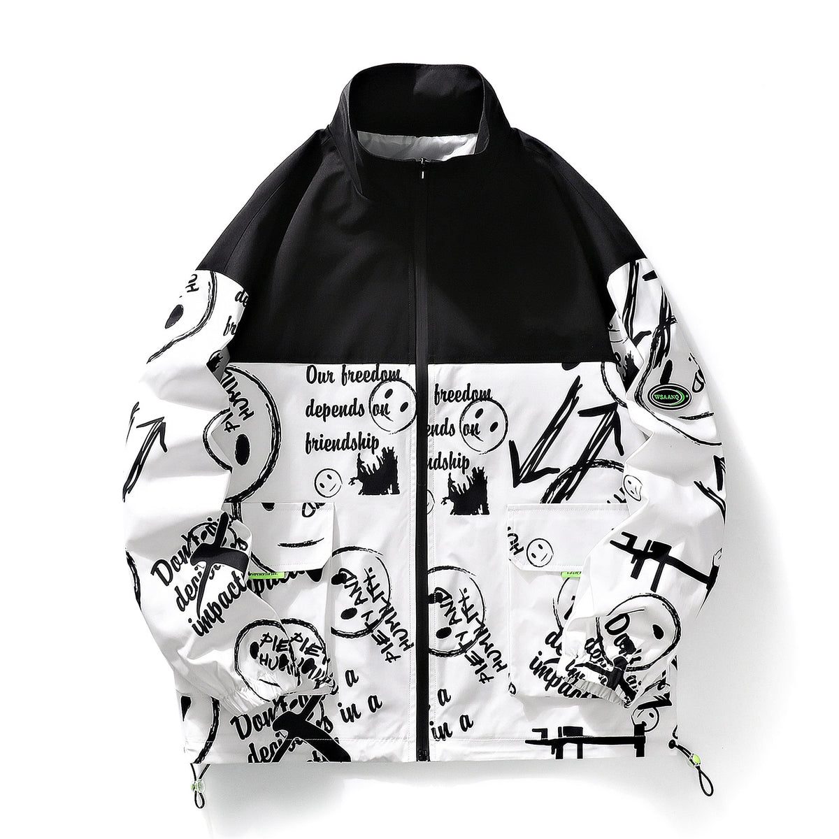 Weft Jacket Men's Coat Spring 2022 New Arrival Fashionable Loose National Trendy Handsome Printed Men's Jacket for Teenagers and Students
