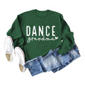 Amazon independent station Dance grandma love letter fashion loose round neck autumn and winter long sleeve sweater women