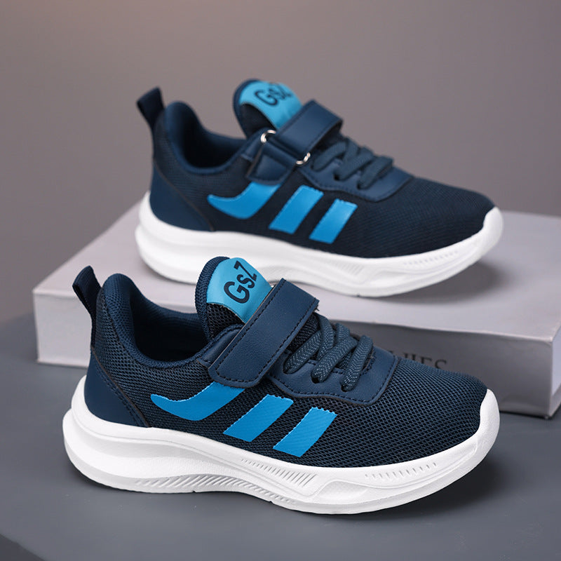 New Autumn Boys' Sports Shoes Mesh Non-Slip Wear-Resistant Soft Sole Lightweight Versatile Cross-Border Walking Student Sports Shoes