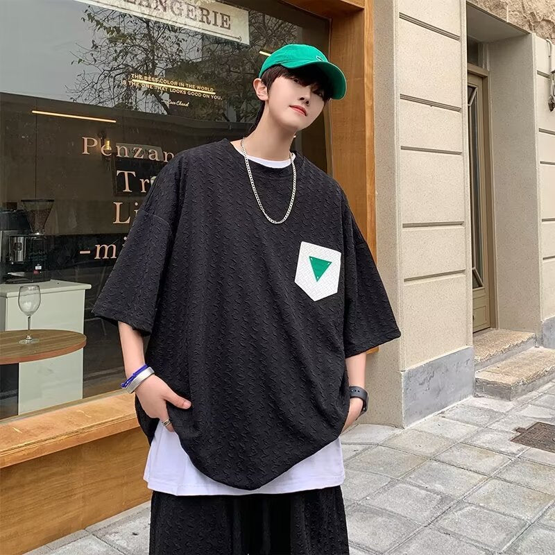 Sportswear suit Men's Summer Short-sleeved T-shirt Basketball Clothes Casual Shorts Two-piece Korean Fashionable 2024