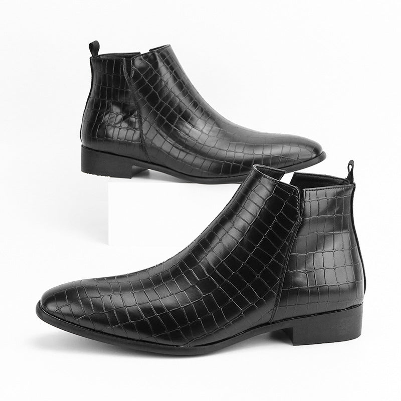 Men's Chelsea Boots Small Square Toe Men's Shoes Personalized All-match Fashion Men's Ankle Boots