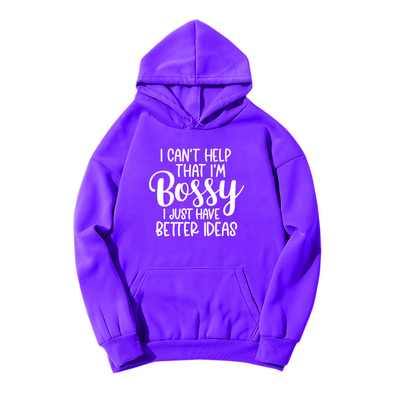 bestter ideas printed hooded hoodie autumn and winter European and American women's jacket coat foreign trade cross-border