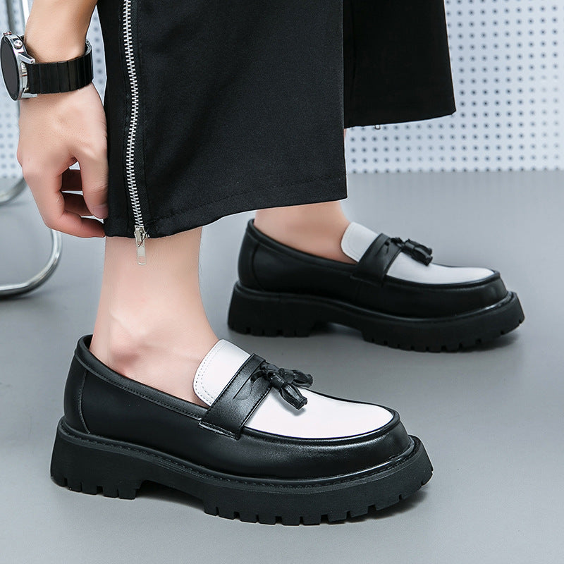 Men's Loafers Cross-Border 46 Large Size New Casual Shoes Fashionable Men's British Style Slip-On Business Formal Leather Shoes