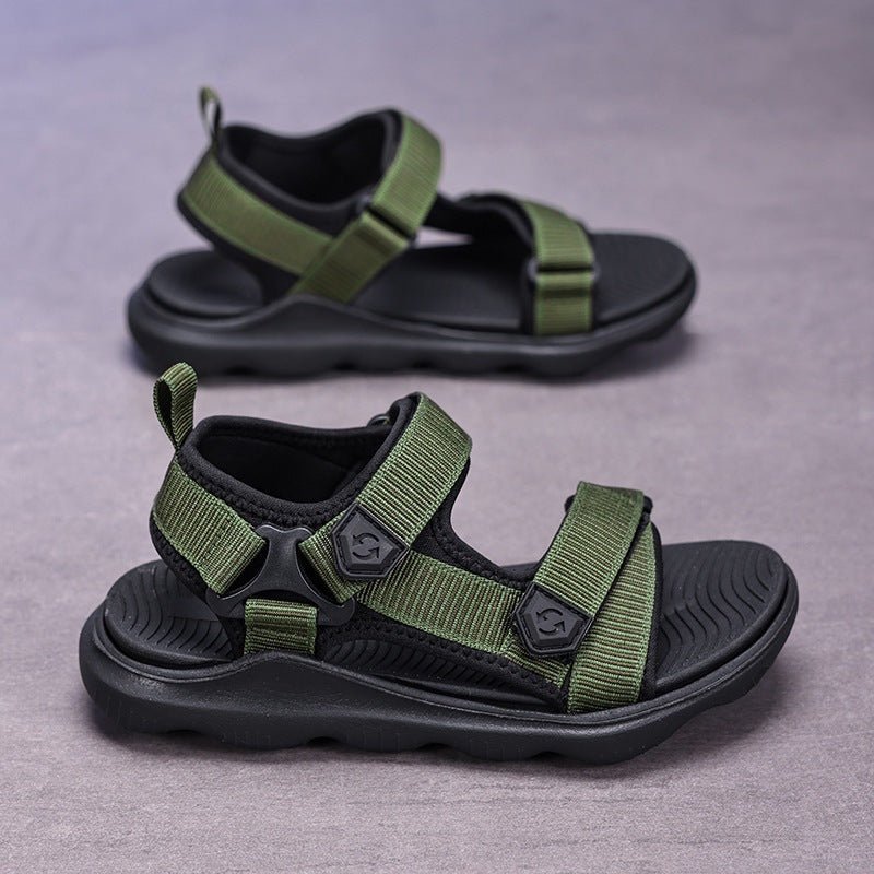Jinjiang Children's Shoes Children's Sandals Summer New Boys' Soft-Soled Beach Shoes for Middle and Large Children Outdoor Sports Sandals