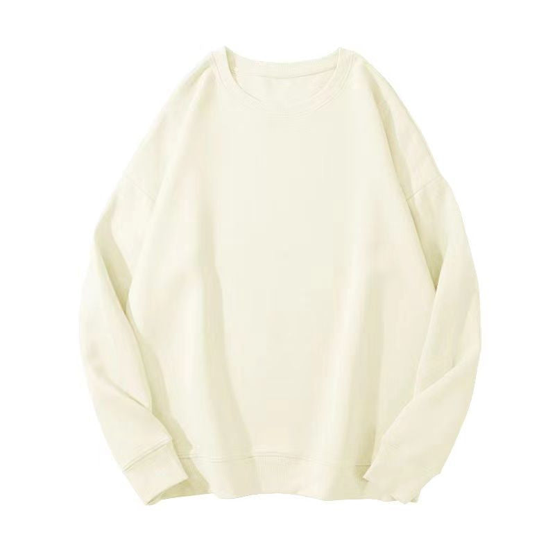 190g sweater women's autumn and winter round neck pullover women's sweater thickened thin velvet solid color plus size loose class clothes sweater women