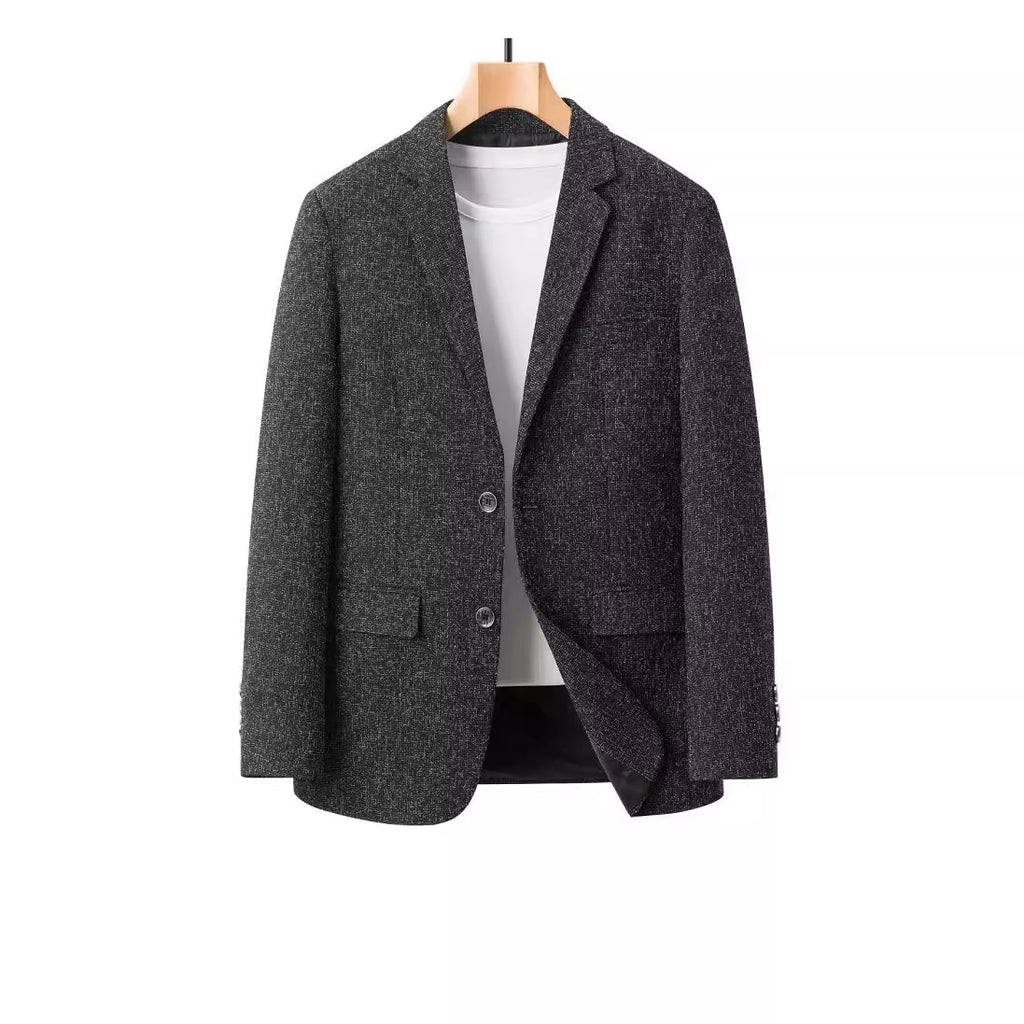 In-Stock Men's Suits for Spring and Autumn, Casual Single-Piece Men's Blazers, Wrinkle-Free Dad Coats, Export Cross-Border