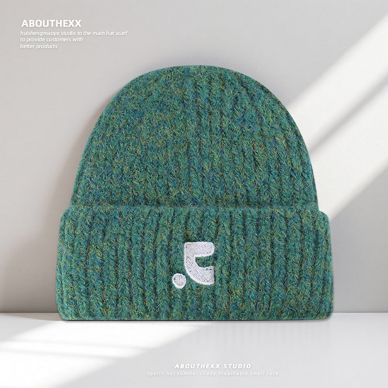 Autumn and Winter Warm Hats for Female Celebrities, Same Style Letter Knitted Hats for Students and Couples, Pullover Cold Hats, Wholesale Woolen Hats for Men