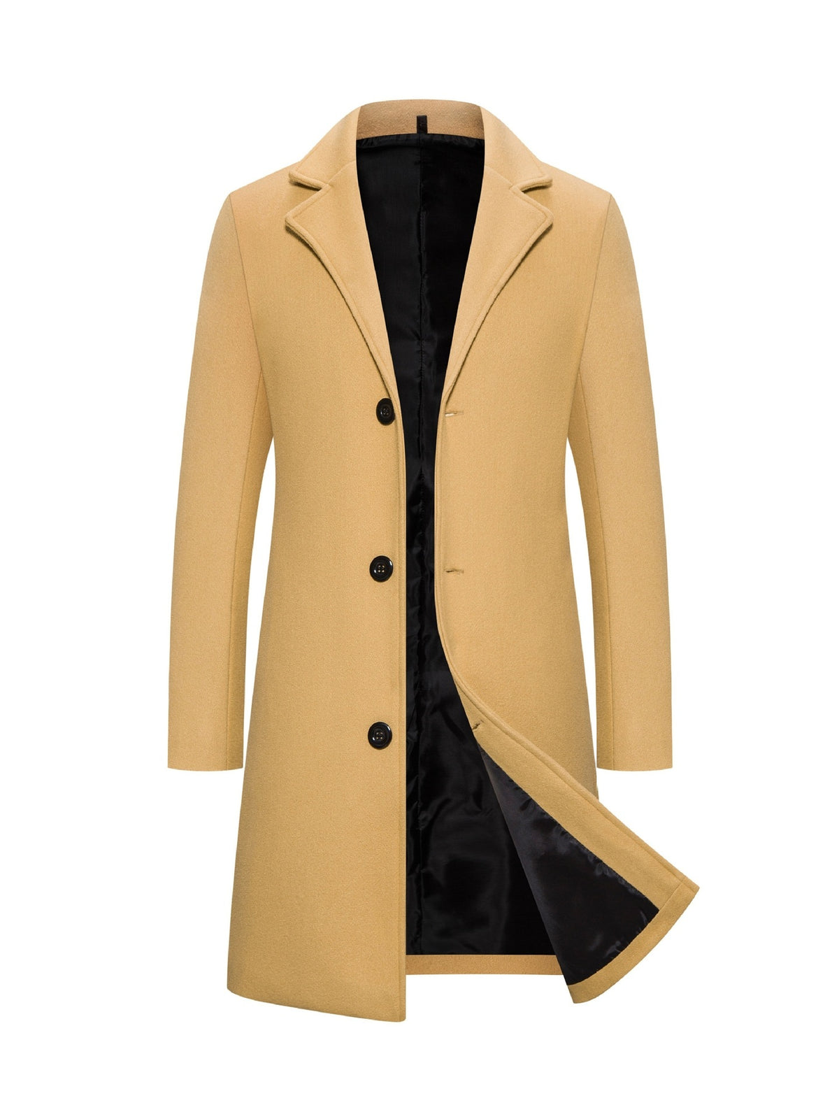 Cross-border 2023 foreign trade explosions long solid color single-breasted windbreaker woolen cloth plus size casual style coat AliExpress