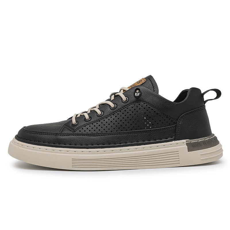 Men's Summer Breathable Versatile Korean Style Trendy Sneakers, Men's Mesh Thin Thick-Soled Non-Slip Casual Height-Increasing Shoes
