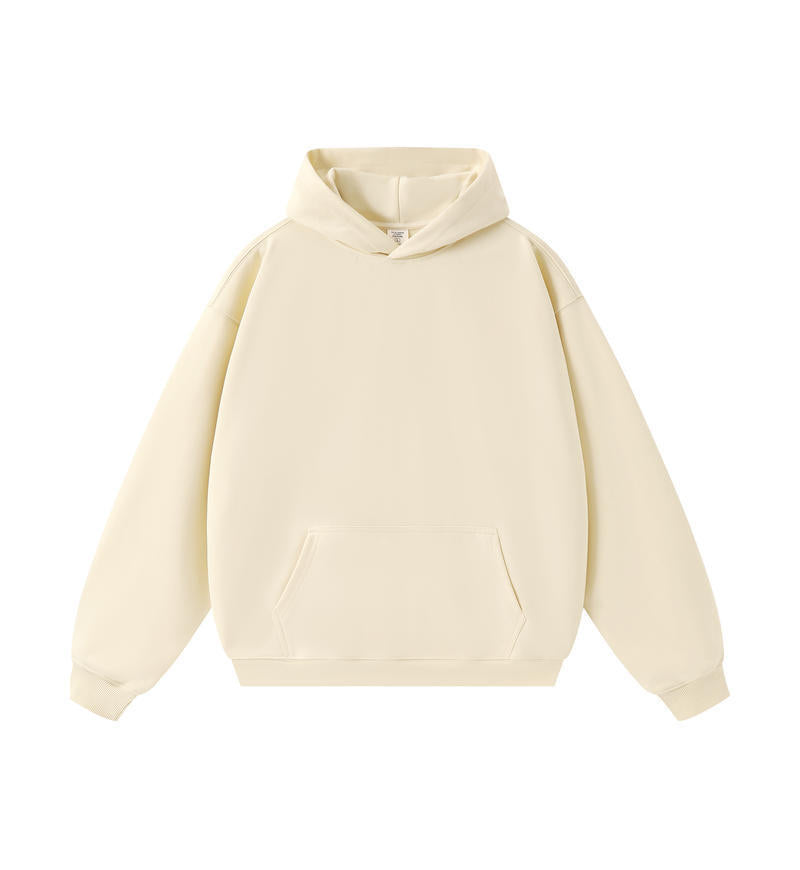 American Trendy Brand 450g Heavy Weight Terry Off-Shoulder Hooded Sweatshirt Men's Spring & Fall Hoodless Rope Loose Hoodie Wholesale