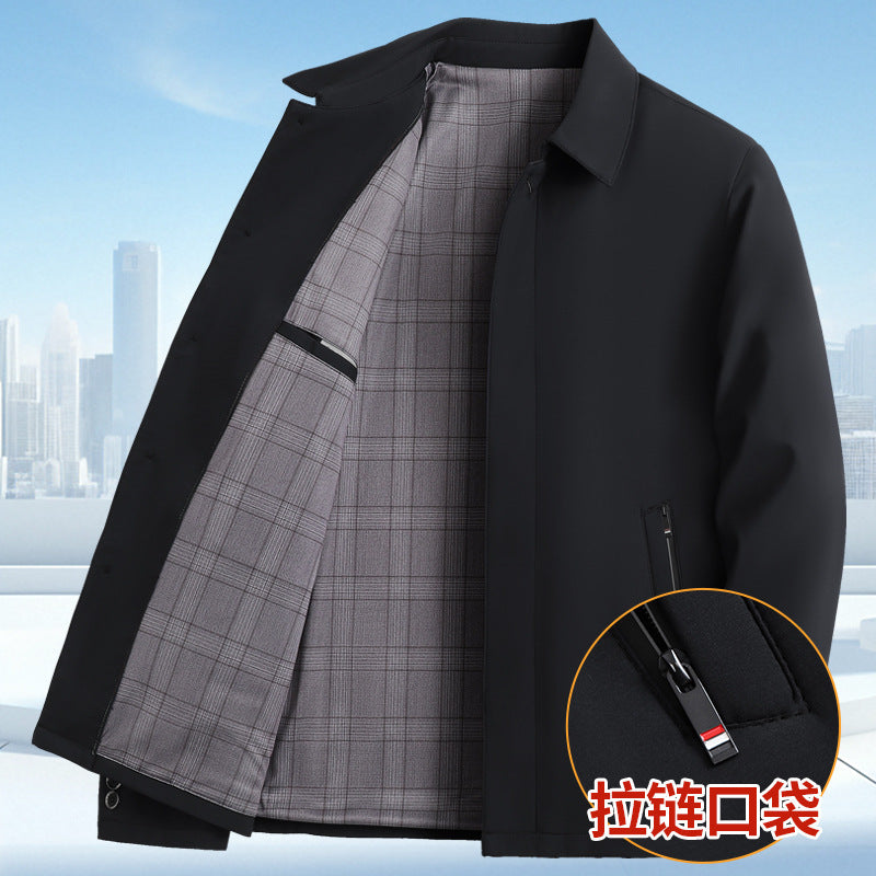 Men's Jackets Spring and Autumn Middle-Aged and Elderly Men's Wear In-Stock Business Coats Wholesale Casual Executive Business Gentleman