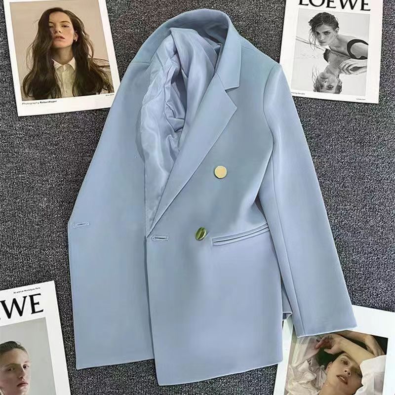 Cross-border Popular Small Suit Commuter plus size Metal Buckle Suit Women Jacket Amazon Women Loose Casual Jacket