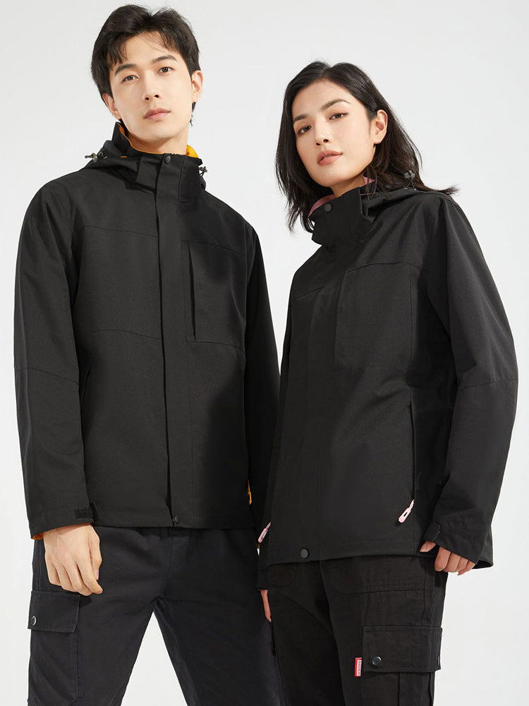 E-Commerce supplies outdoor single Jacket Women's windproof spring and autumn mountaineering clothing detachable hooded jacket men 08A