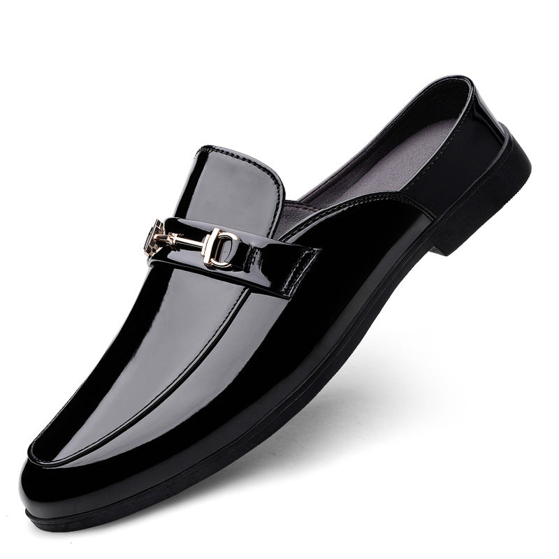 Cross-Border Large Size Men's Loafers, 26 Styles, Summer Fashion Trend, Breathable Slip-On Men's Snake Print Half-Slip Loafers