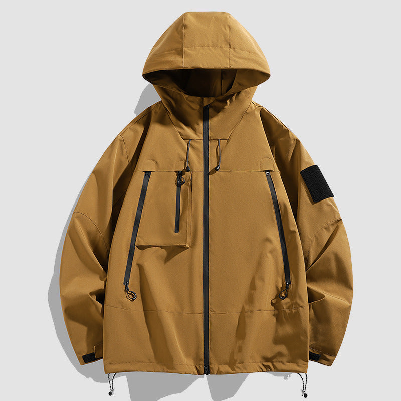 Internet Celebrant Charge Clothes Trendy Work Jacket Autumn Outdoor Windproof Waterproof New Men's and Women's Couple Hooded Jacket