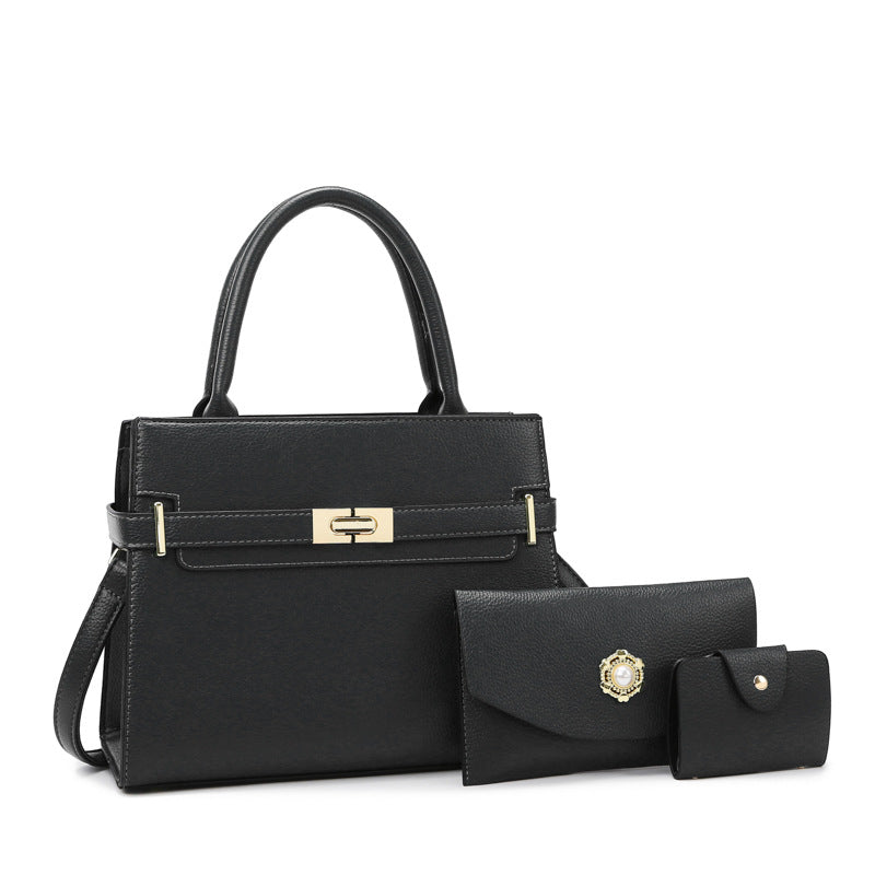 Cross-border Women's Bag 2025 New High-end Handbag Trendy Bag Three-piece Set Mother Bag All-match Shoulder Crossbody Bag