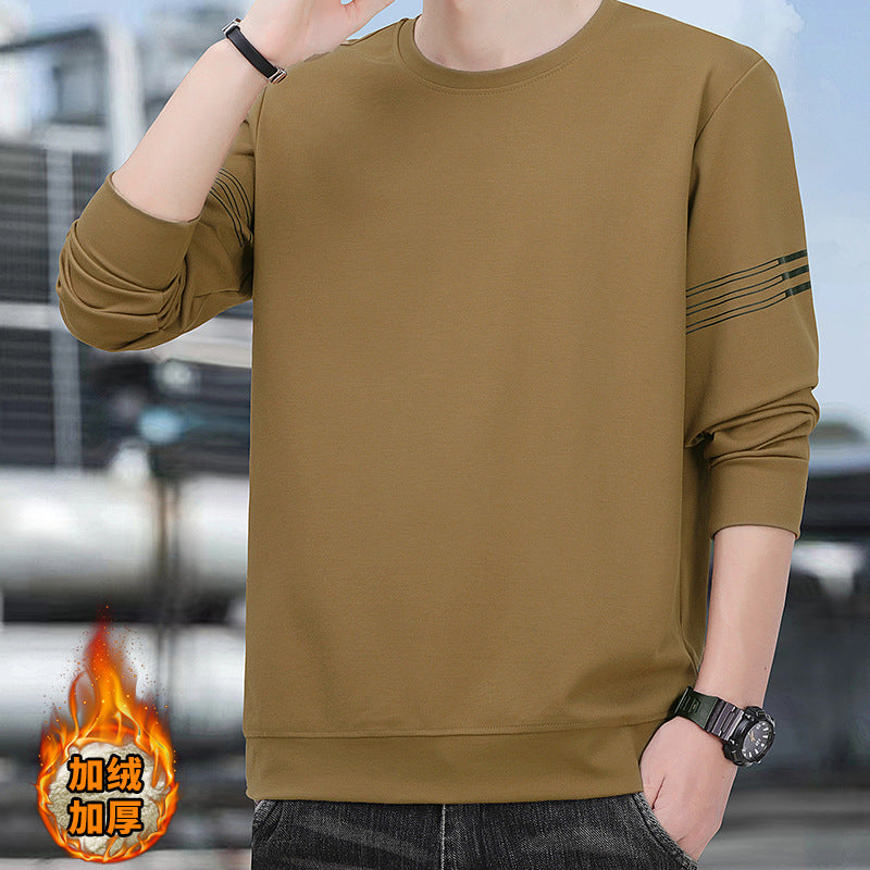 Cross-Border Wholesale Men's Sweatshirts Trendy Brand High-End Spring and Autumn 2025 New American Style Crew Neck Youth Long-Sleeve Boys