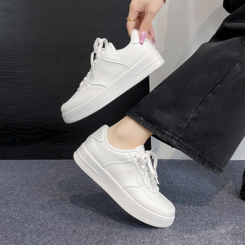 Explosive Small White Shoes Women's 2024 New Spring and Autumn All-match Sports Casual Shoes Women's Summer Thick Sole Heightening Board Shoes