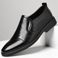 Men's Leather Shoes Summer Cut Out New Men's Shoes Casual Fashion Soft Sole Formal Shoes Business Shoes Sj2503-1
