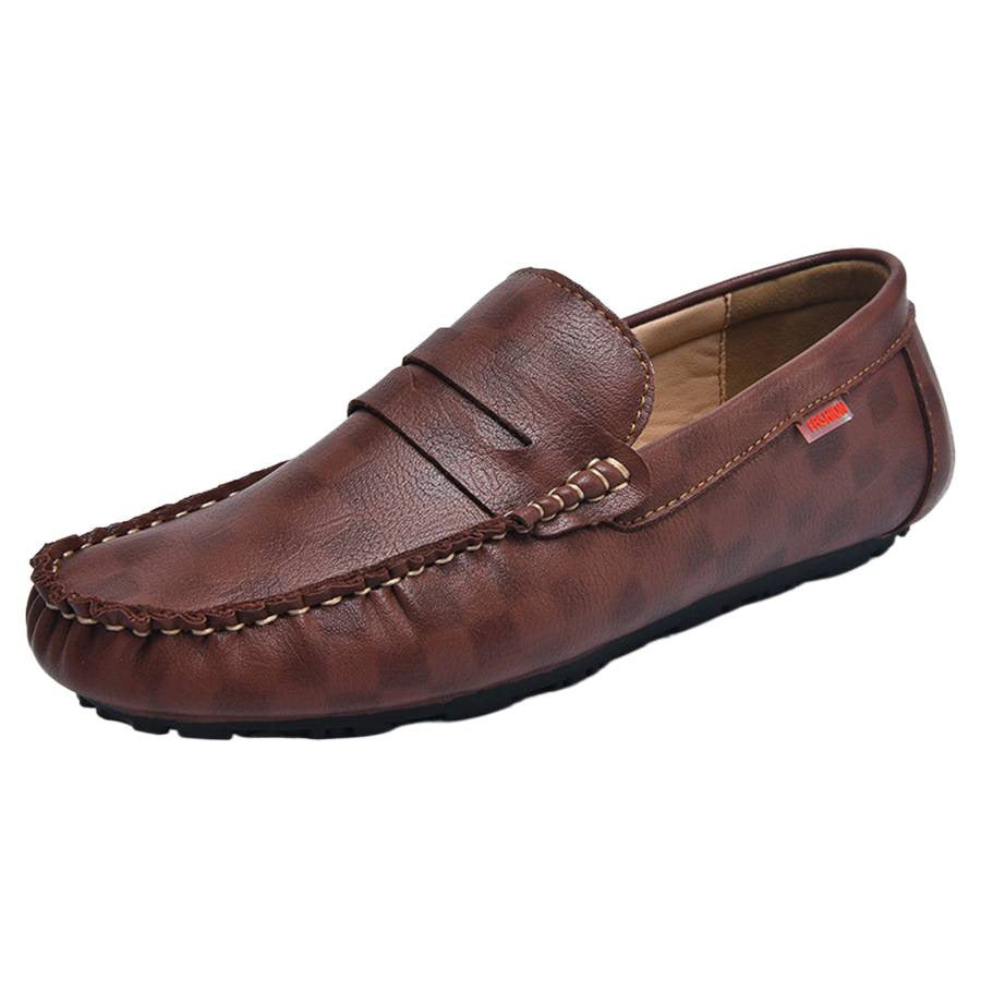 Men's Breathable Loafers 2025 New Trendy Korean Style Genuine Leather Slip-On Soft Sole Casual Shoes