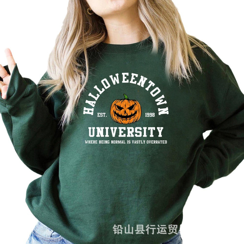 Fashionable Long-Sleeved Sweatshirt for Women 2023 Autumn and Winter New Loose Popular Sweatshirt Letter Printed Round Neck Sweatshirt for Women