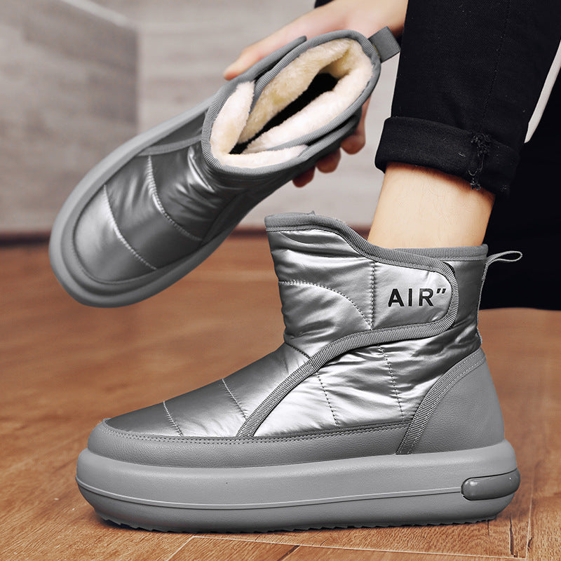 Foreign Trade Slip-on Snow Boots Men's Winter fleece-lined Warm Foot Outdoor Snow Cotton Boots Men's Northeast Cotton Shoes