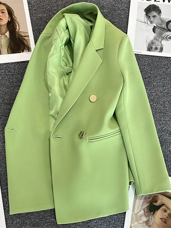 Cross-border Popular Small Suit Commuter plus size Metal Buckle Suit Women Jacket Amazon Women Loose Casual Jacket