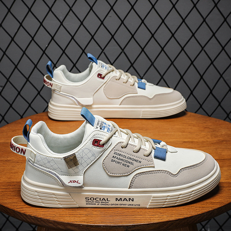 Men's Shoes Autumn Casual Design Niche Sneakers Youth Sports Thick-Soled Heightening Canvas Trendy Shoes