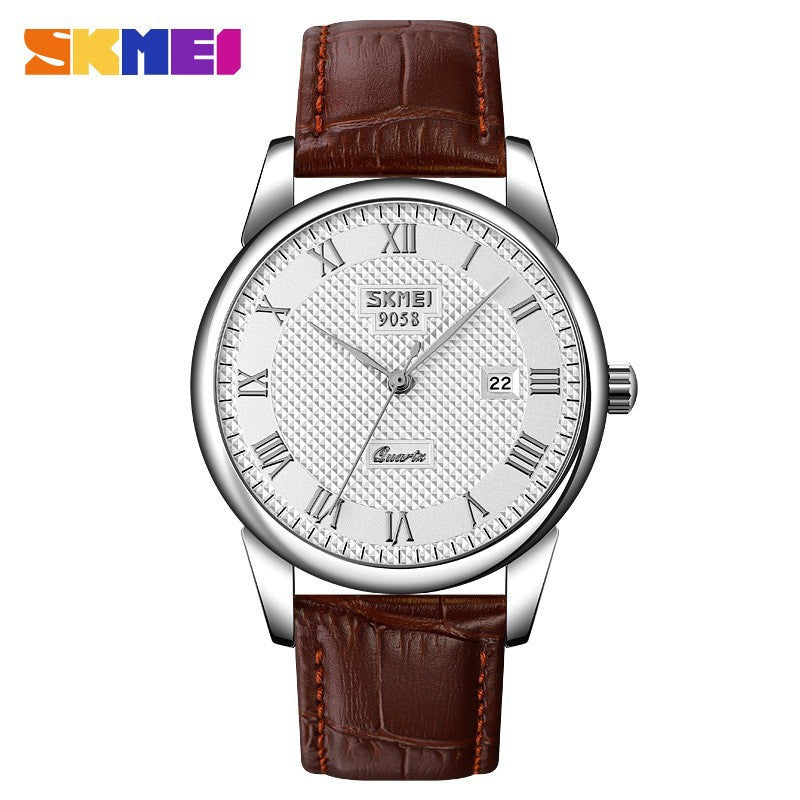 Time beauty skmei classic retro casual business temperament calendar watch men and women couples waterproof watch wholesale