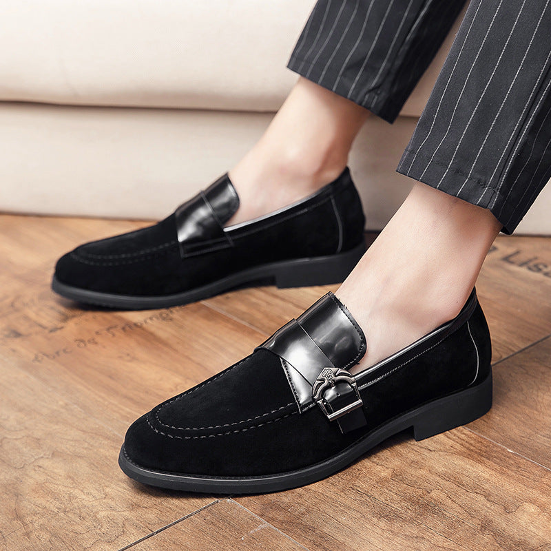 Leather Export Large Size British Loafers Men's Size 45 Autum Youth Leather Shoes Breathable Slip-On Men's Shoe Merchant