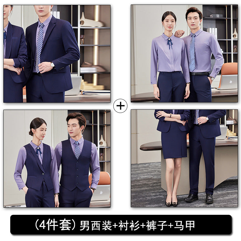 Professional Vest Suit Suit Female Property Jewelry Hotel Ktv Front Desk Receptionist Beautician Work Clothes