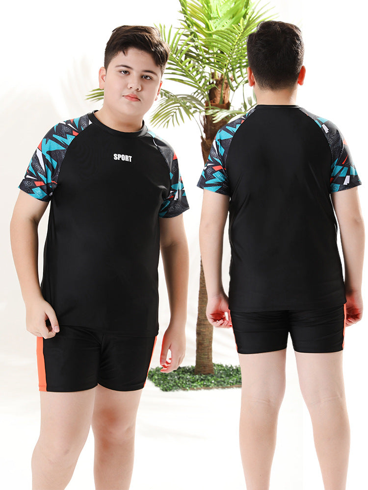 Children's Swimwear Boys' Swim Trunks 2026 New Model Kids' Swimwear for Older Children Youth Two-Piece Hot Spring Swimwear