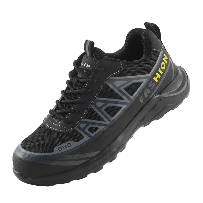 Men's Safety Shoes Anti Smash Anti Puncture Man Work Shoes Indestructible Sneakers Wear Resistant Breathable Men Shoes Steel Toe